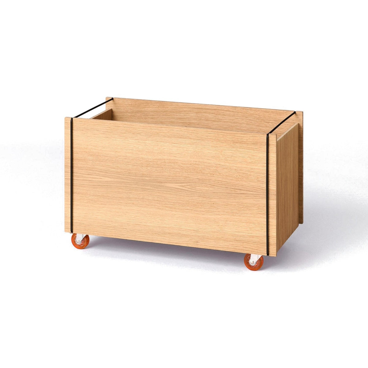 Storage Box with Wheels - Oak / Black - Storage Box - MOEBE