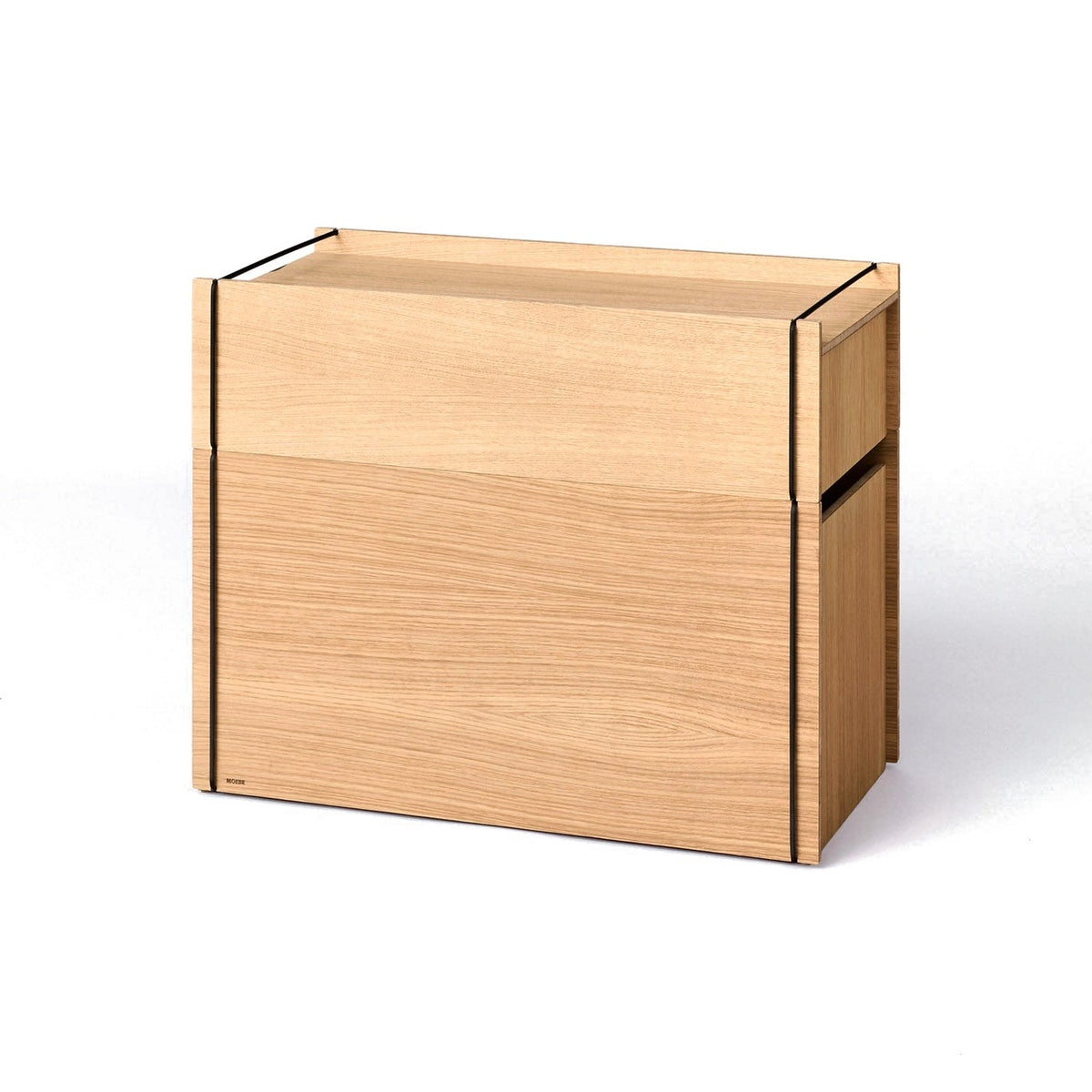 Storage Tower – Low - Oak / Black, Without wheels - Storage - MOEBE