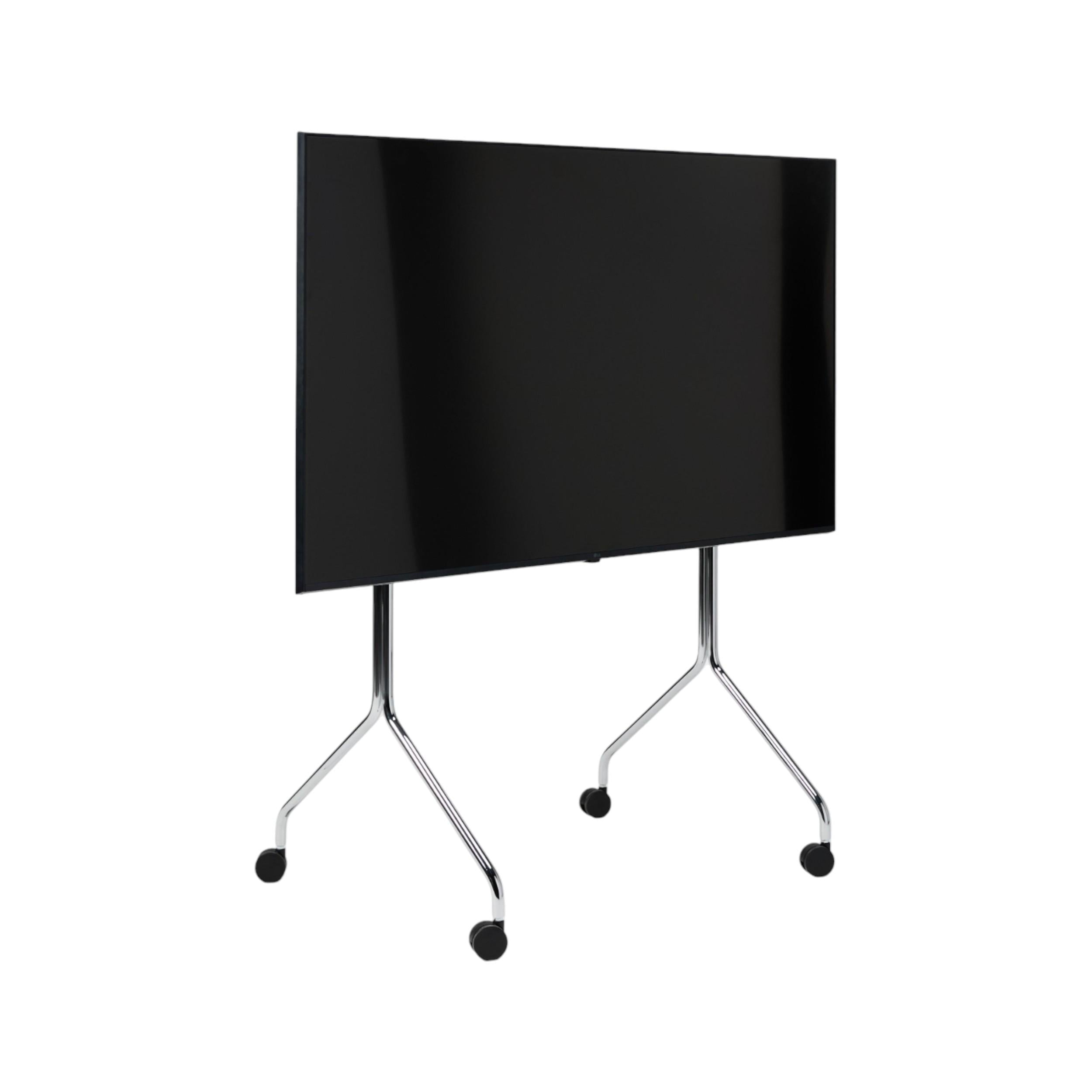 Moon Rollin' Tall TV-Stand - Chrome - Pedestal