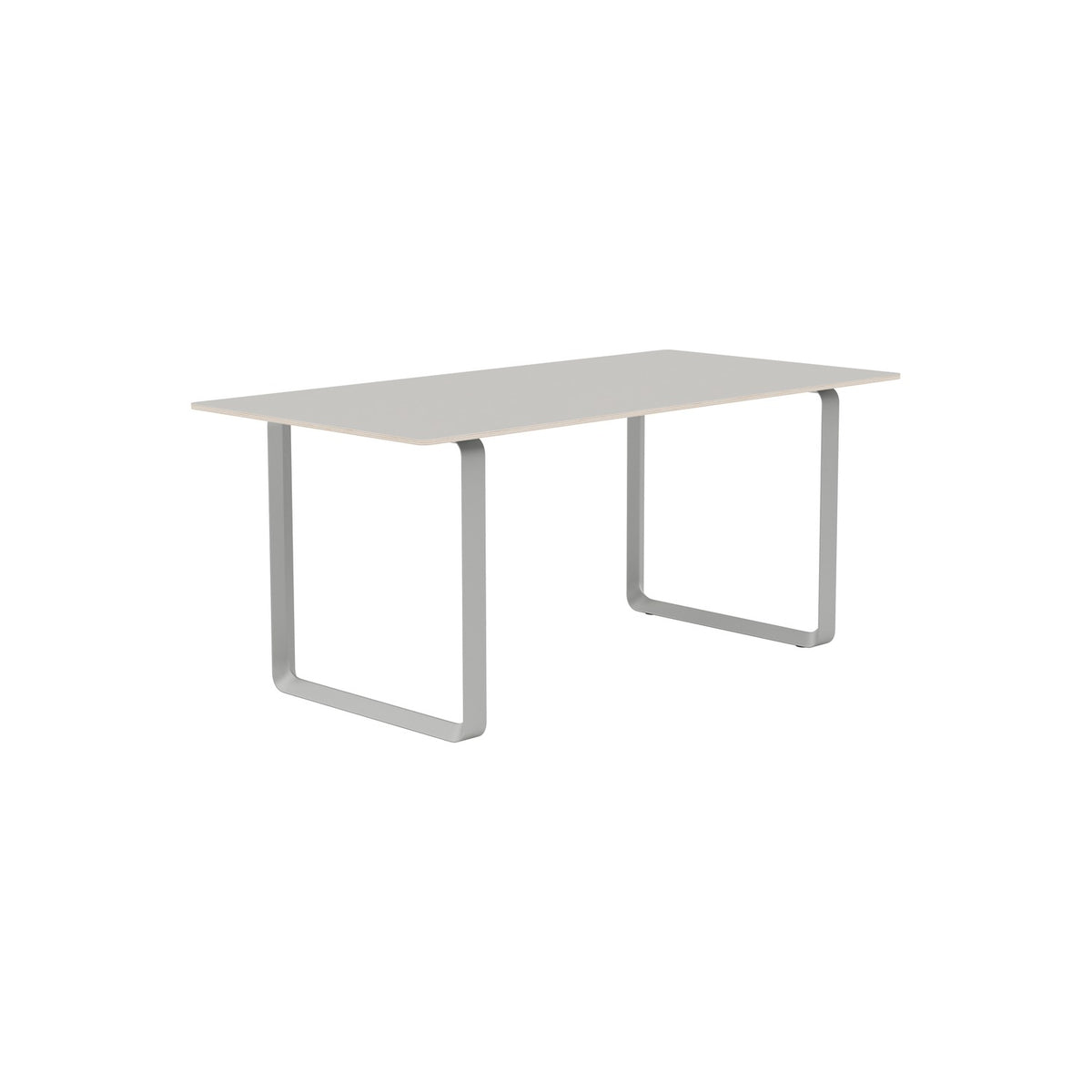 70/70 Table - 170 × 85 cm, Grey Linoleum, Grey - Dining Tables - Muuto