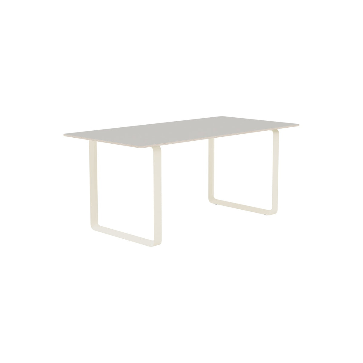 70/70 Table - 170 × 85 cm, Grey Linoleum, Sand - Dining Tables - Muuto
