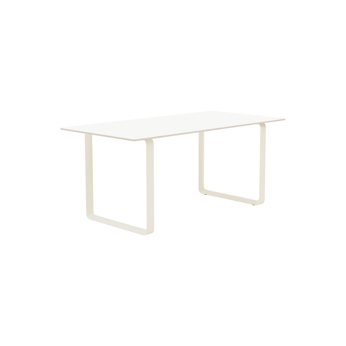 70/70 Table - 170 × 85 cm, White Laminate, Sand - Dining Tables - Muuto
