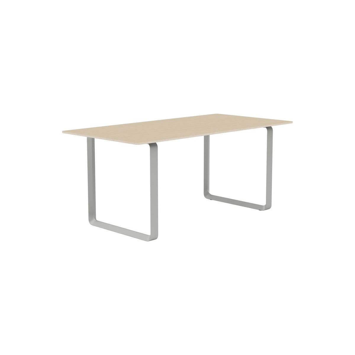 70/70 Table - 170 × 85 cm, Oak Veneer, Anthracite Black - Dining Tables - Muuto