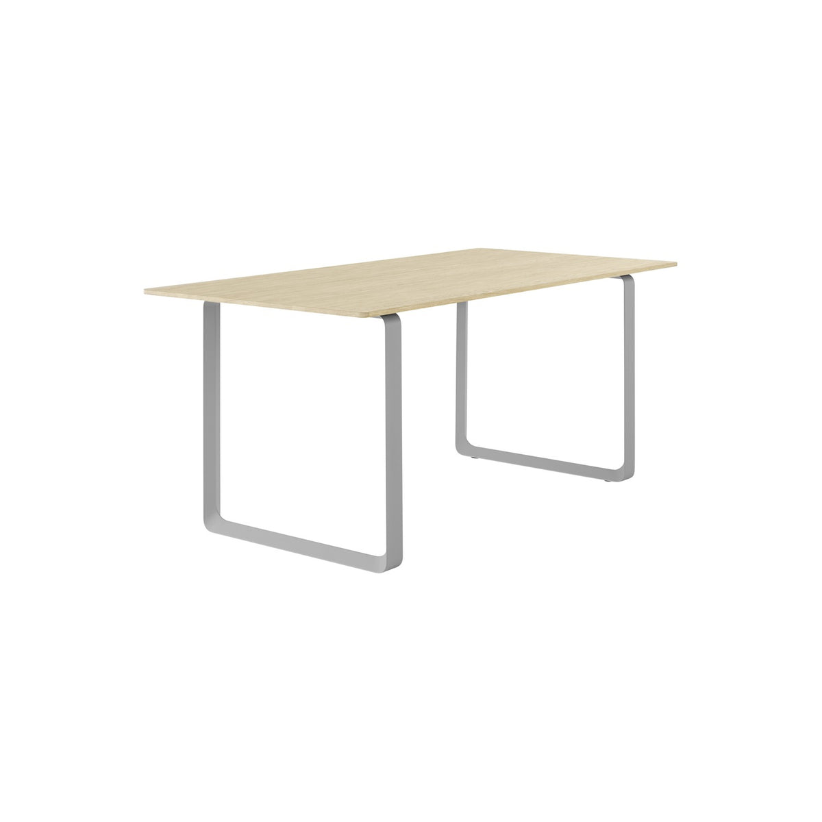 70/70 Table - 170 × 85 cm, Solid Oak, Grey - Dining Tables - Muuto