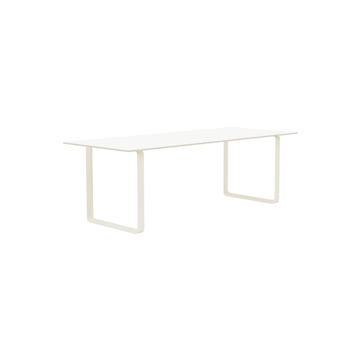 70/70 Table - 225 × 90 cm, White Laminate, Sand - Dining Tables - Muuto