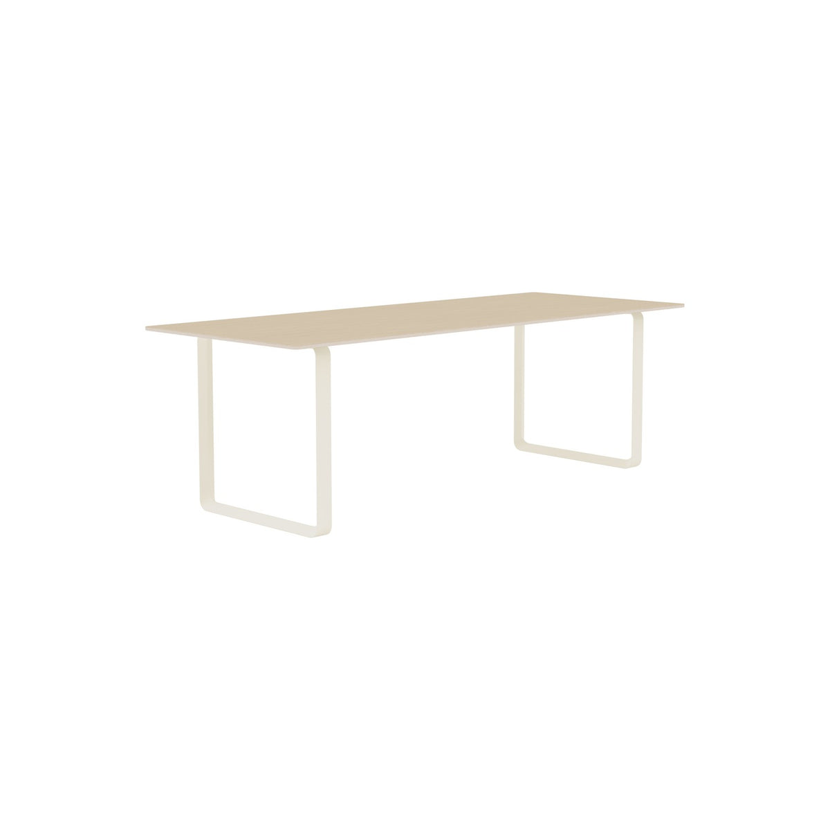 70/70 Table - 225 × 90 cm, Oak Veneer, Sand - Dining Tables - Muuto