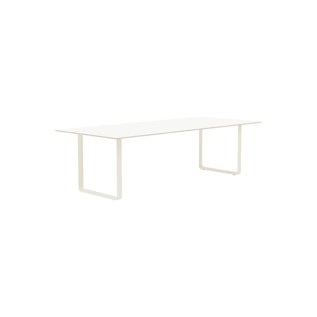 70/70 Table - 255 × 108 cm, White Laminate, Sand - Dining Tables - Muuto