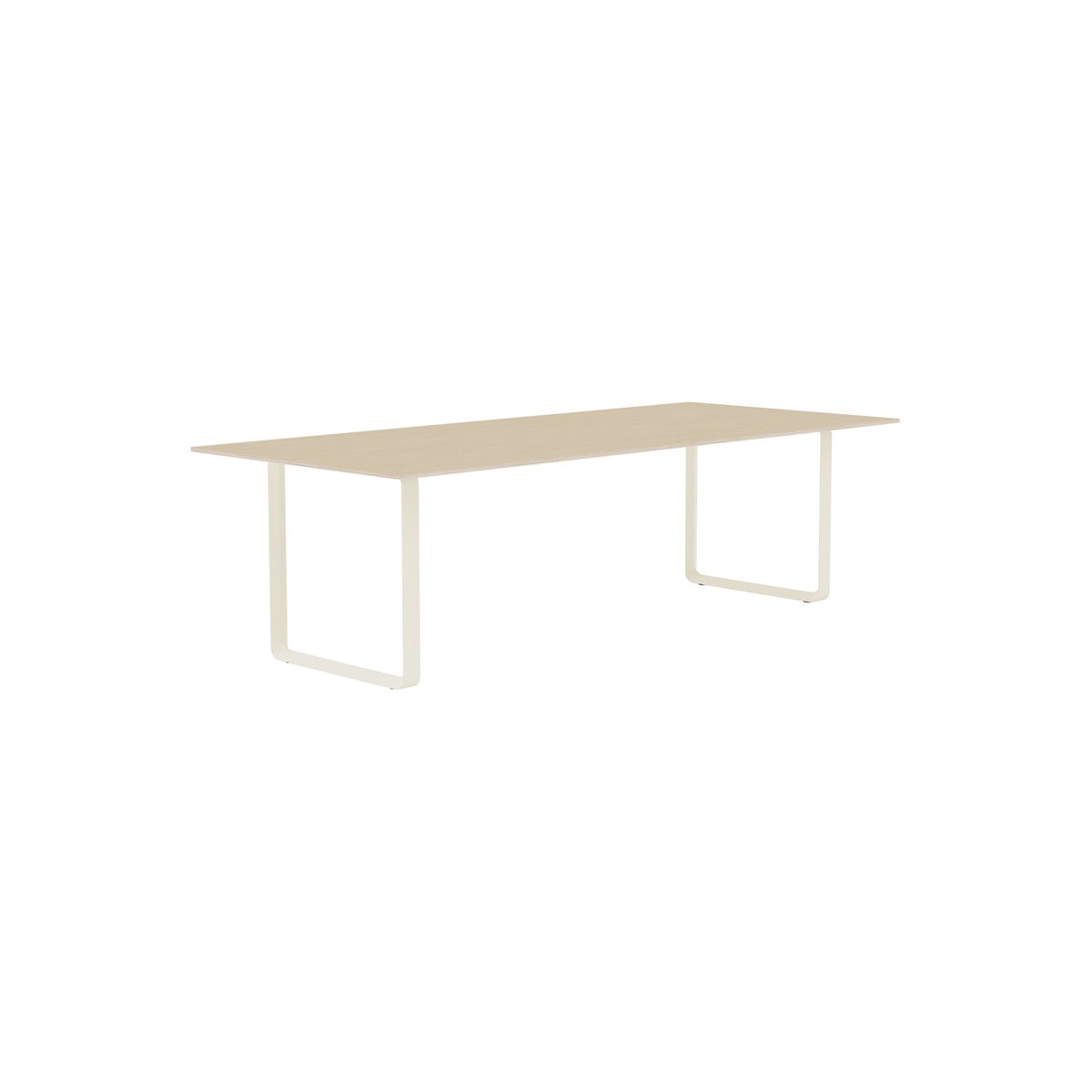 70/70 Table - 255 × 108 cm, Oak Veneer, Sand - Dining Tables - Muuto