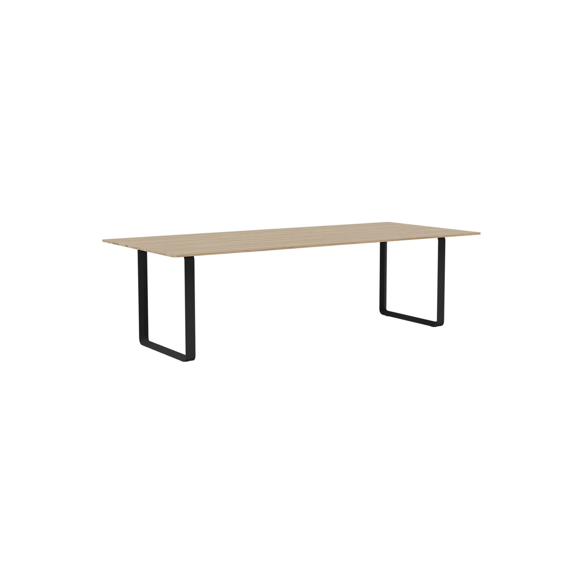 70/70 Table - 255 × 108 cm, Solid Oak, Anthracite Black - Dining Tables - Muuto