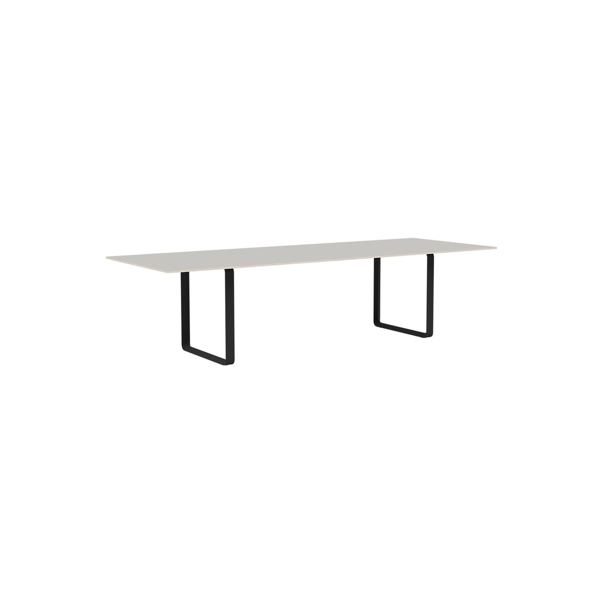 70/70 Table - 295 × 108 cm, Grey Linoleum, Anthracite Black - Dining Tables - Muuto