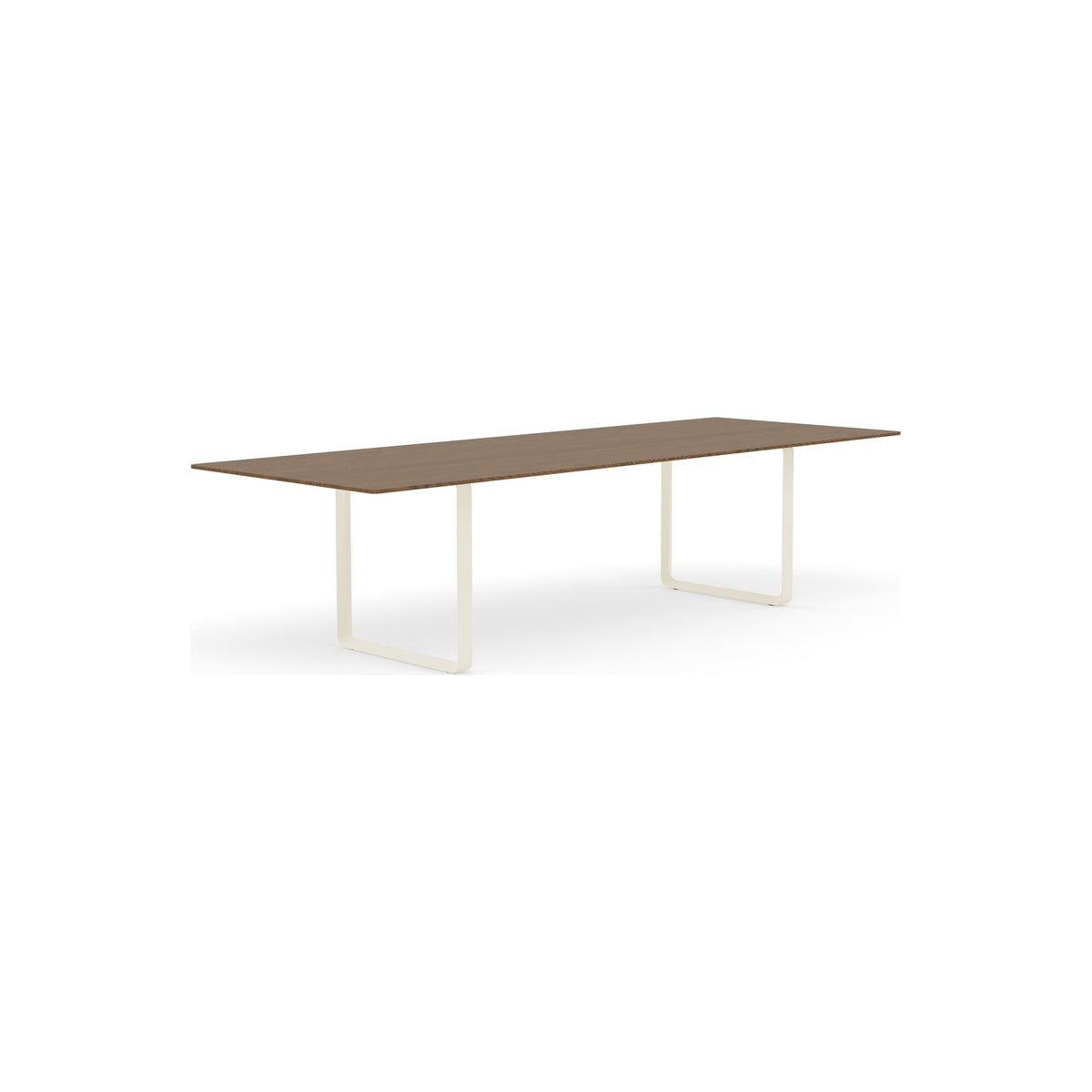70/70 Table - 295 × 108 cm, Grey Linoleum, Sand - Dining Tables - Muuto