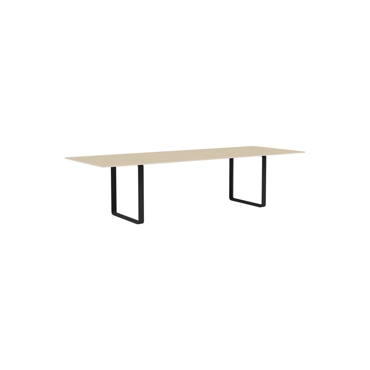 70/70 Table - 295 × 108 cm, Oak Veneer, Anthracite Black - Dining Tables - Muuto