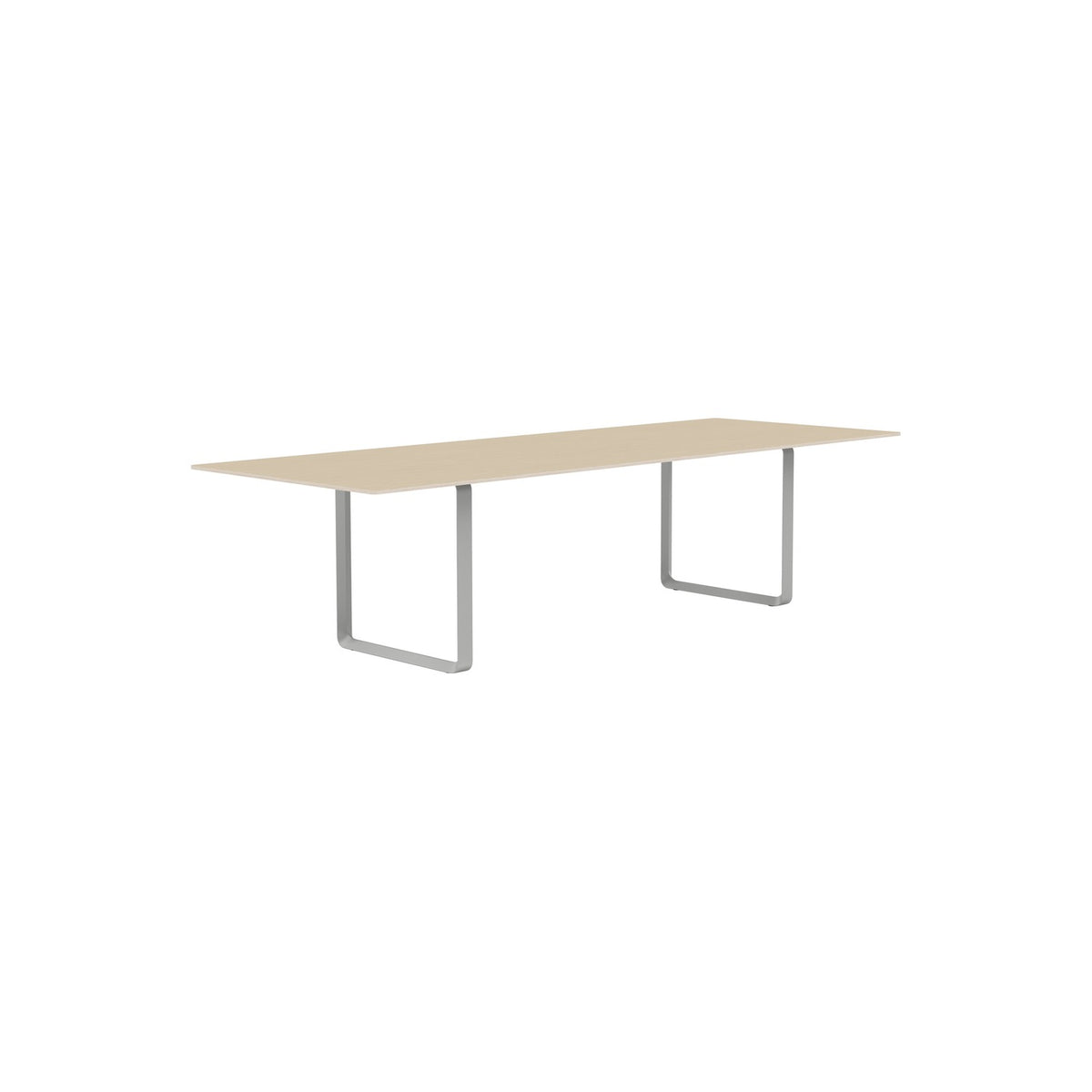 70/70 Table - 295 × 108 cm, Oak Veneer, Grey - Dining Tables - Muuto