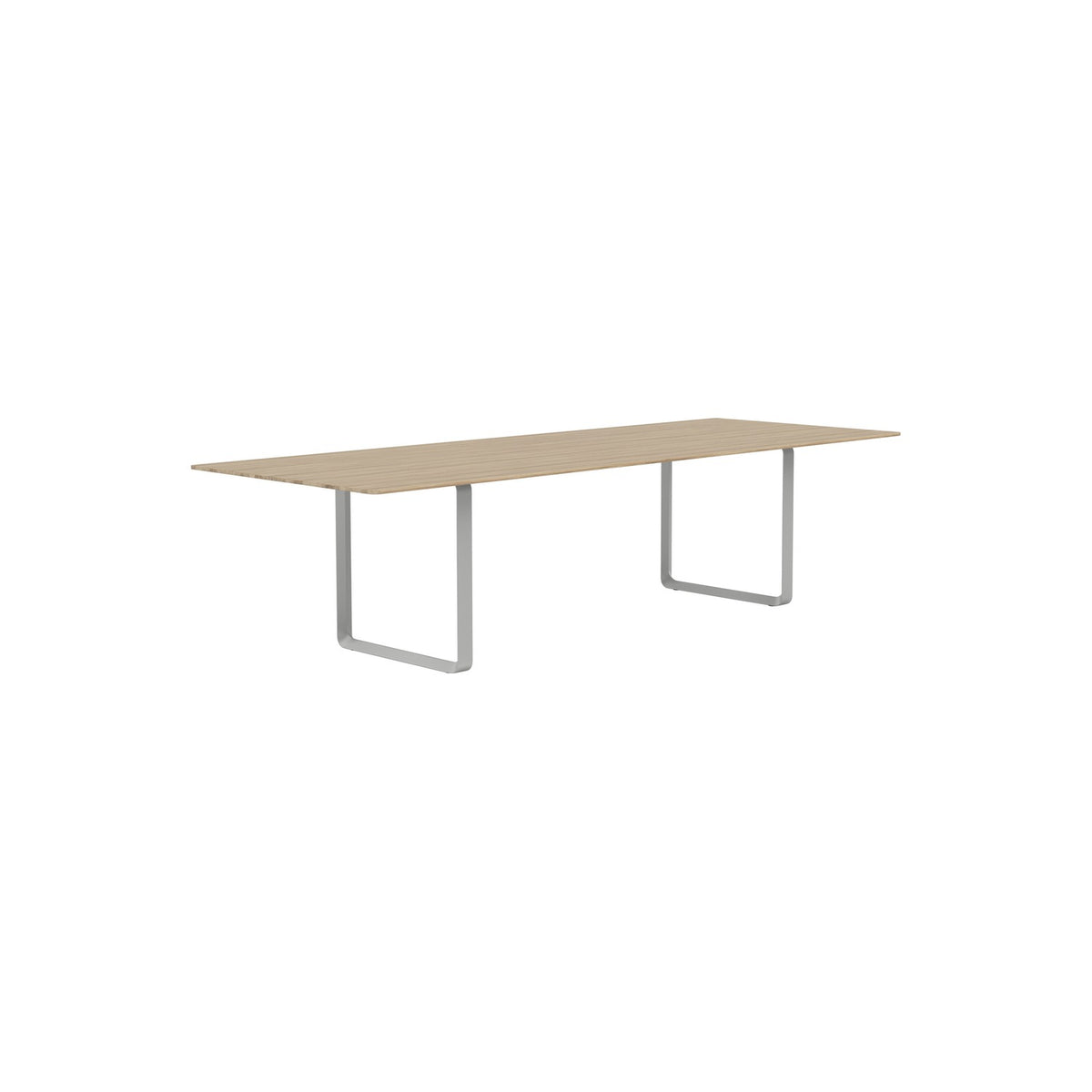 70/70 Table - 295 × 108 cm, Solid Oak, Grey - Dining Tables - Muuto