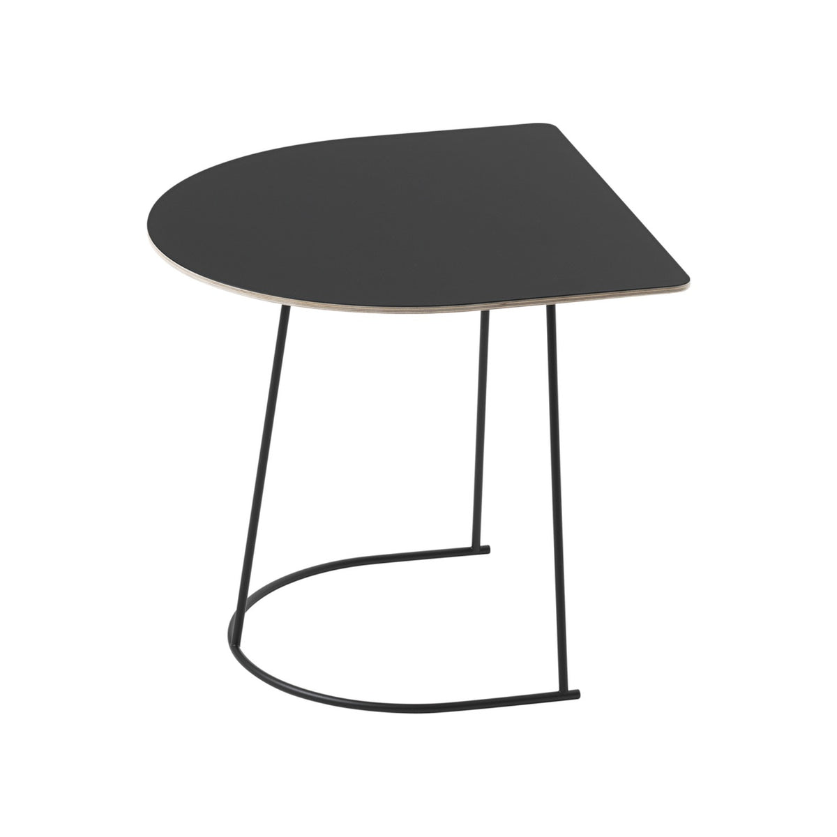 Airy Coffee Table - Half Size, Black Nanolaminate / Black - Coffee & Side Tables - Muuto
