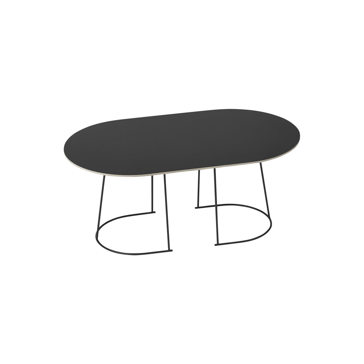 Airy Coffee Table - Medium, Black Nanolaminate / Black - Coffee & Side Tables - Muuto