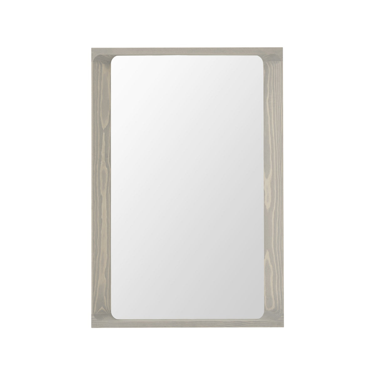 Arced Mirror - 80 × 55 cm, Light Grey - Mirrors - Muuto