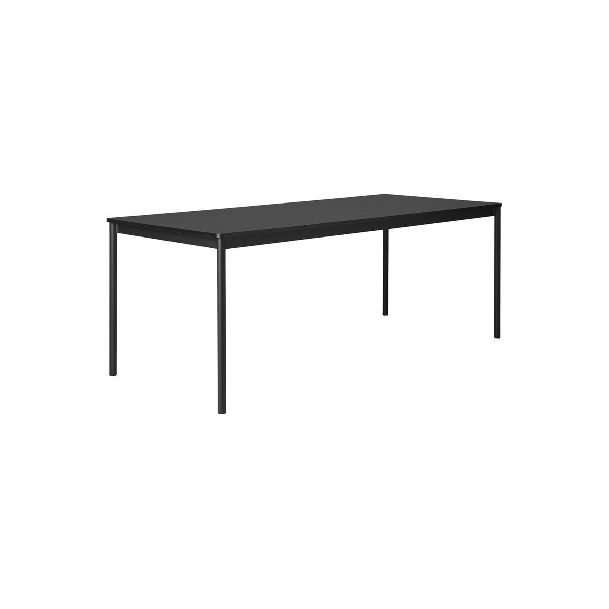 Base Table - 190 × 85 cm, Black Laminate, ABS Edge, Black - Dining Tables - Muuto