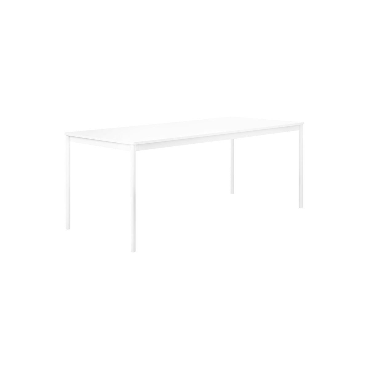 Base Table - 190 × 85 cm, White Laminate, ABS Edge, White - Dining Tables - Muuto