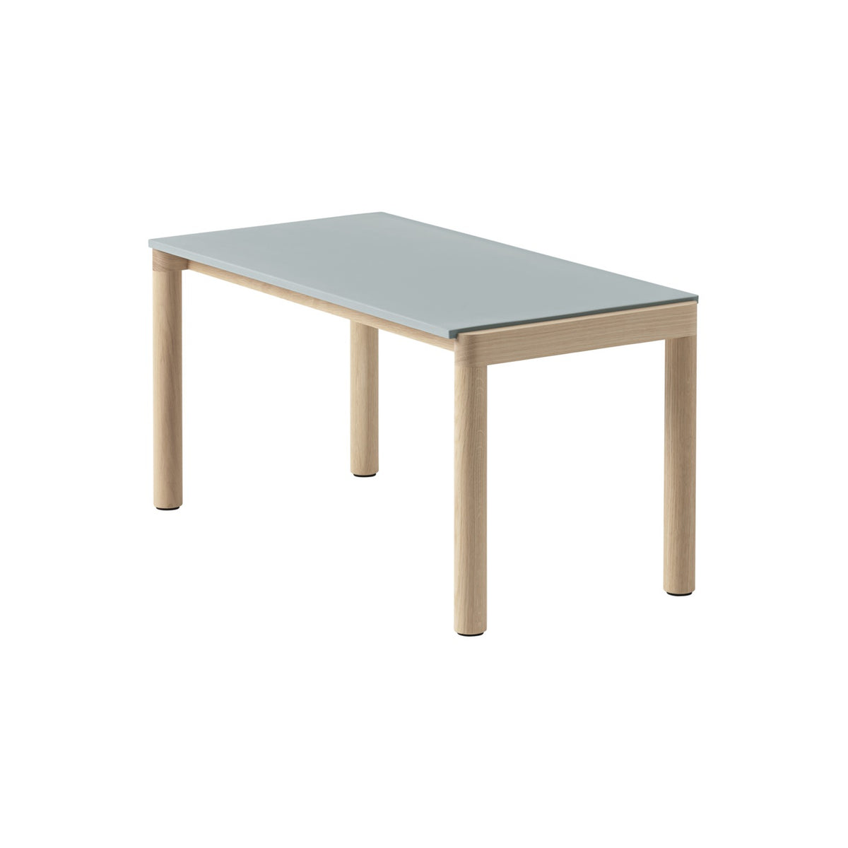 Couple Coffee Table - 40 × 84.5 cm, Plain, Pale Blue / Oak - Coffee & Side Tables - Muuto