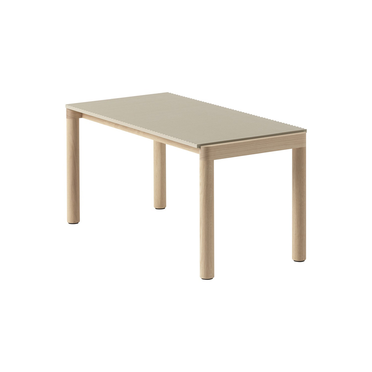 Couple Coffee Table - 40 × 84.5 cm, Wavy, Sand / Oak - Coffee & Side Tables - Muuto