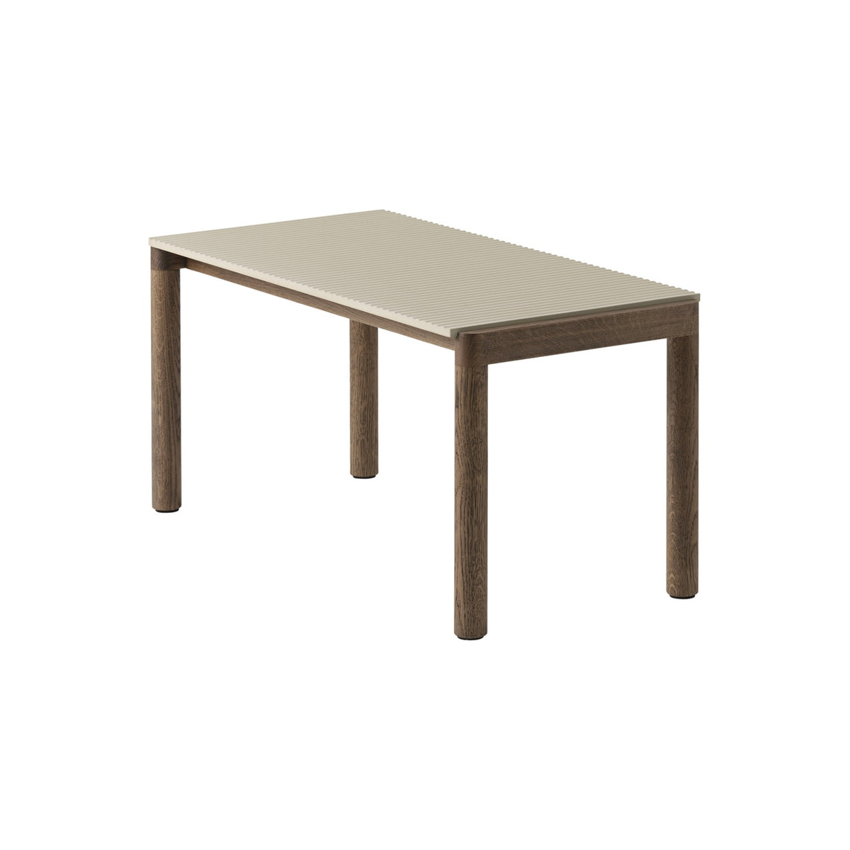 Couple Coffee Table - 40 × 84.5 cm, Wavy, Sand / Dark Oiled Oak - Coffee & Side Tables - Muuto