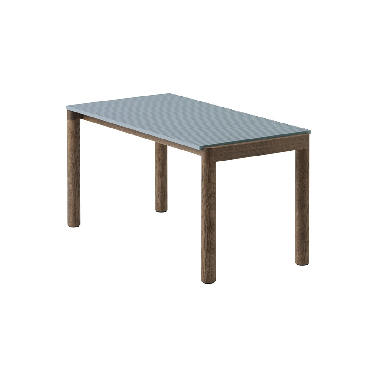 Couple Coffee Table - 40 × 84.5 cm, Wavy, Light Blue / Dark Oiled Oak - Coffee & Side Tables - Muuto