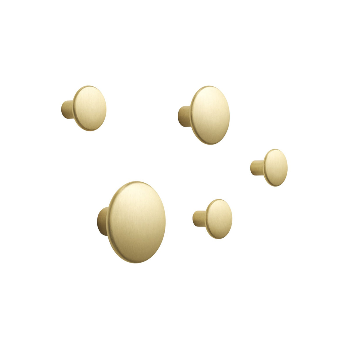 Dots Metal - Set of 5, Brass - Coat Rack - Muuto