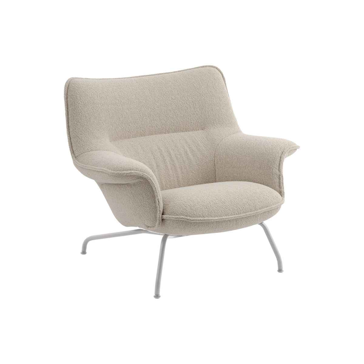Doze Lounge Chair Low Back - Tube Base, Hearth 7 Grey - Chairs - Muuto