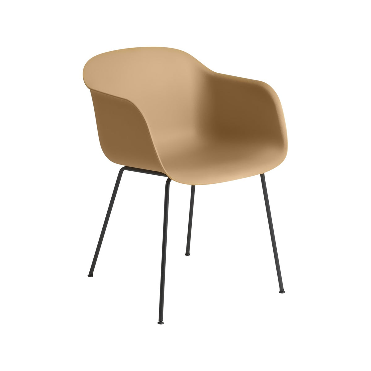 Fiber Armchair - Tube Base, Ochre - Chairs - Muuto