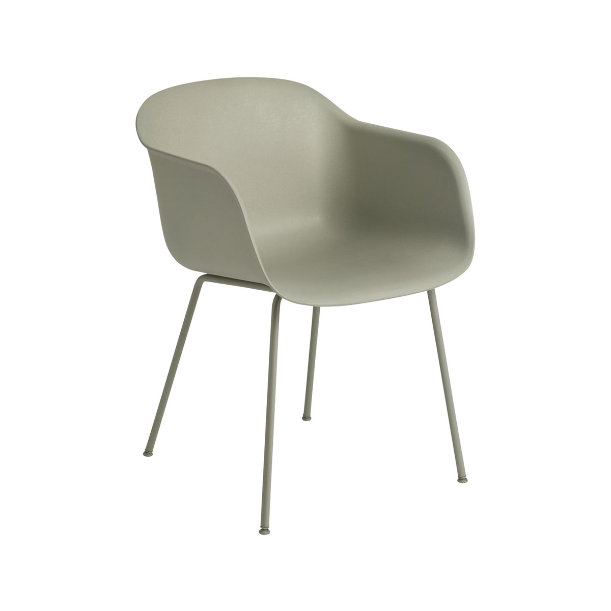 Fiber Armchair - Tube Base, Dusty Green - Chairs - Muuto