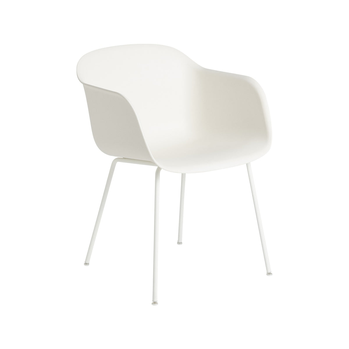 Fiber Armchair - Tube Base, Natural White - Chairs - Muuto