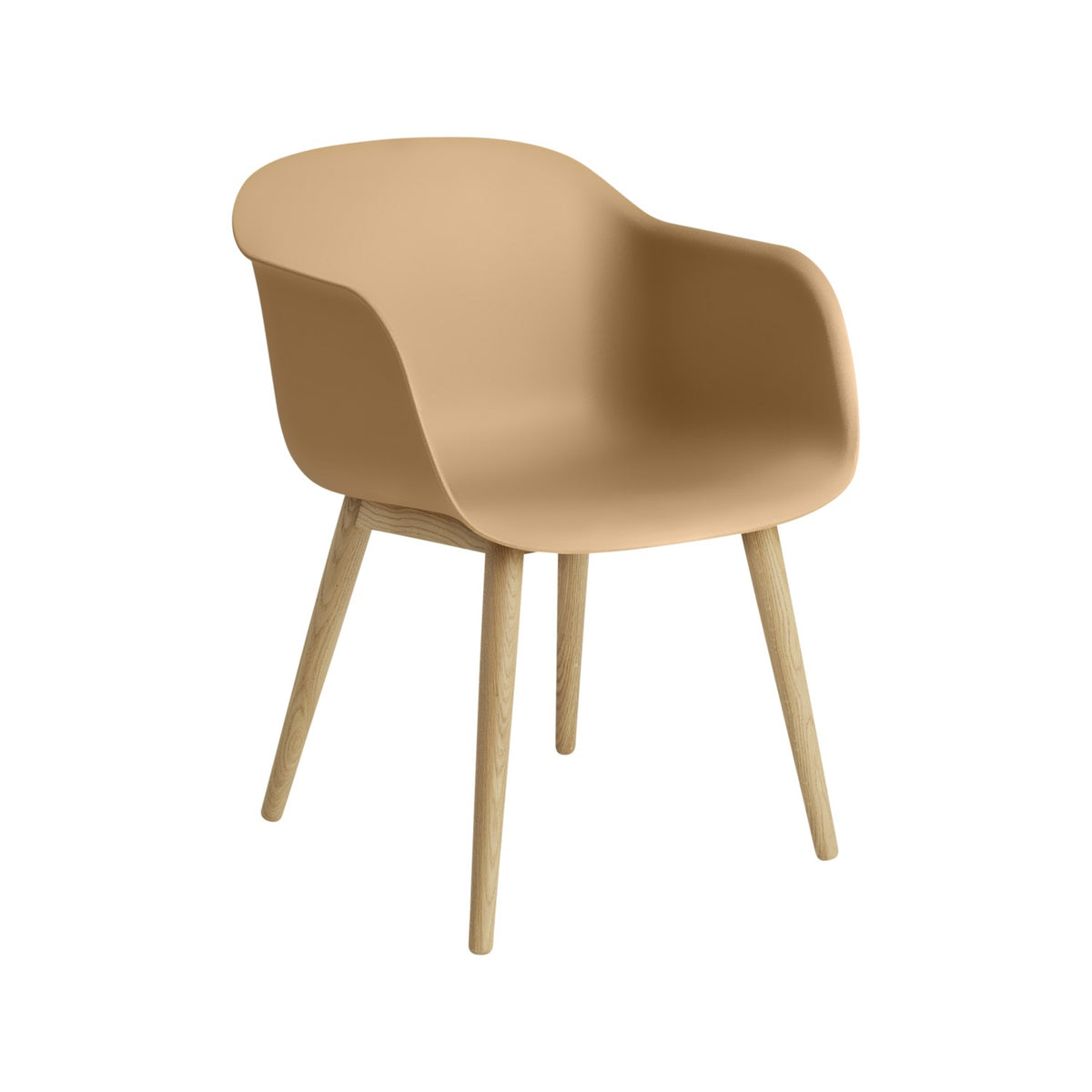 Fiber Armchair - Wood Base, Ochre / Oak - Chairs - Muuto
