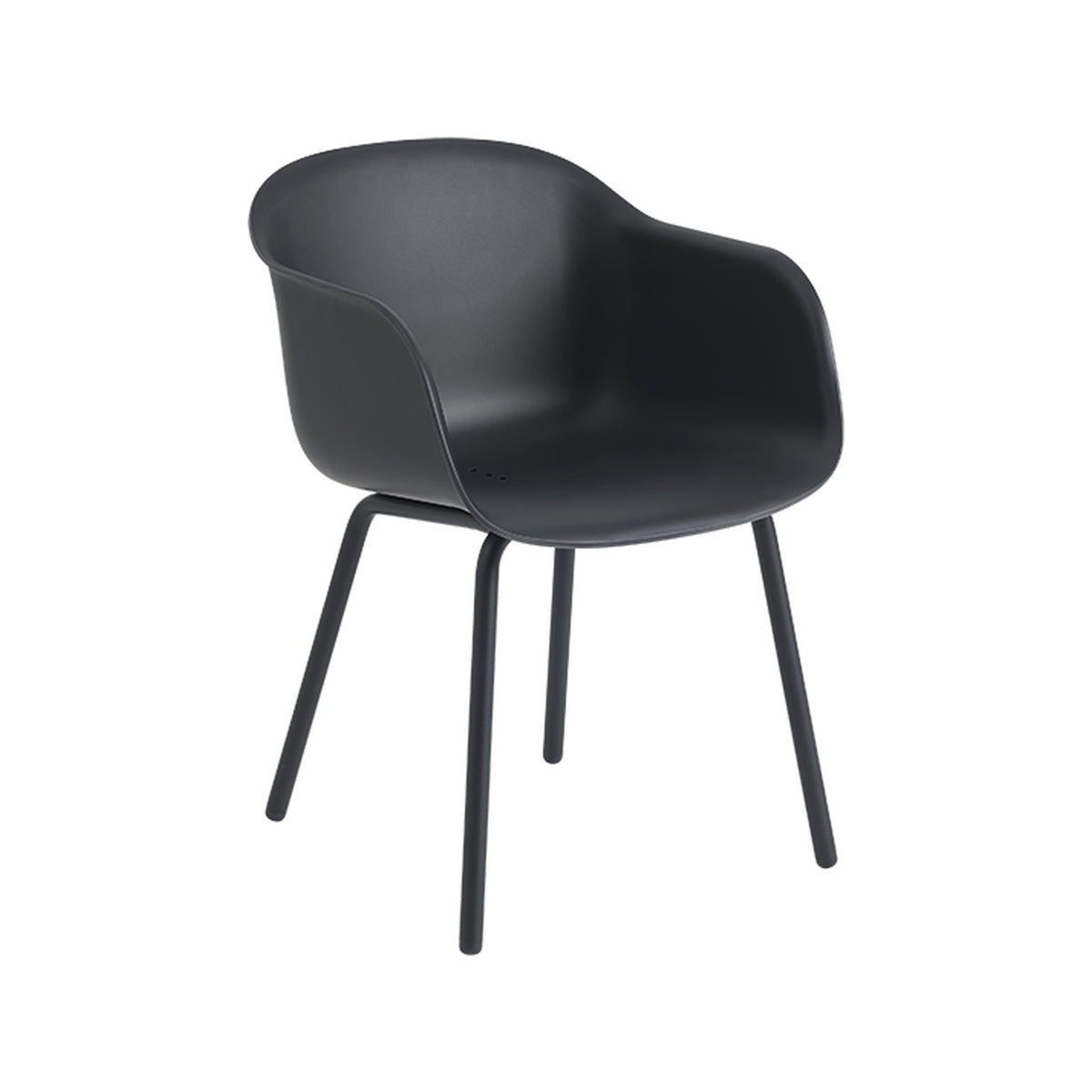 Fiber Outdoor Armchair - Anthracite Black - Outdoor Dining Chairs - Muuto