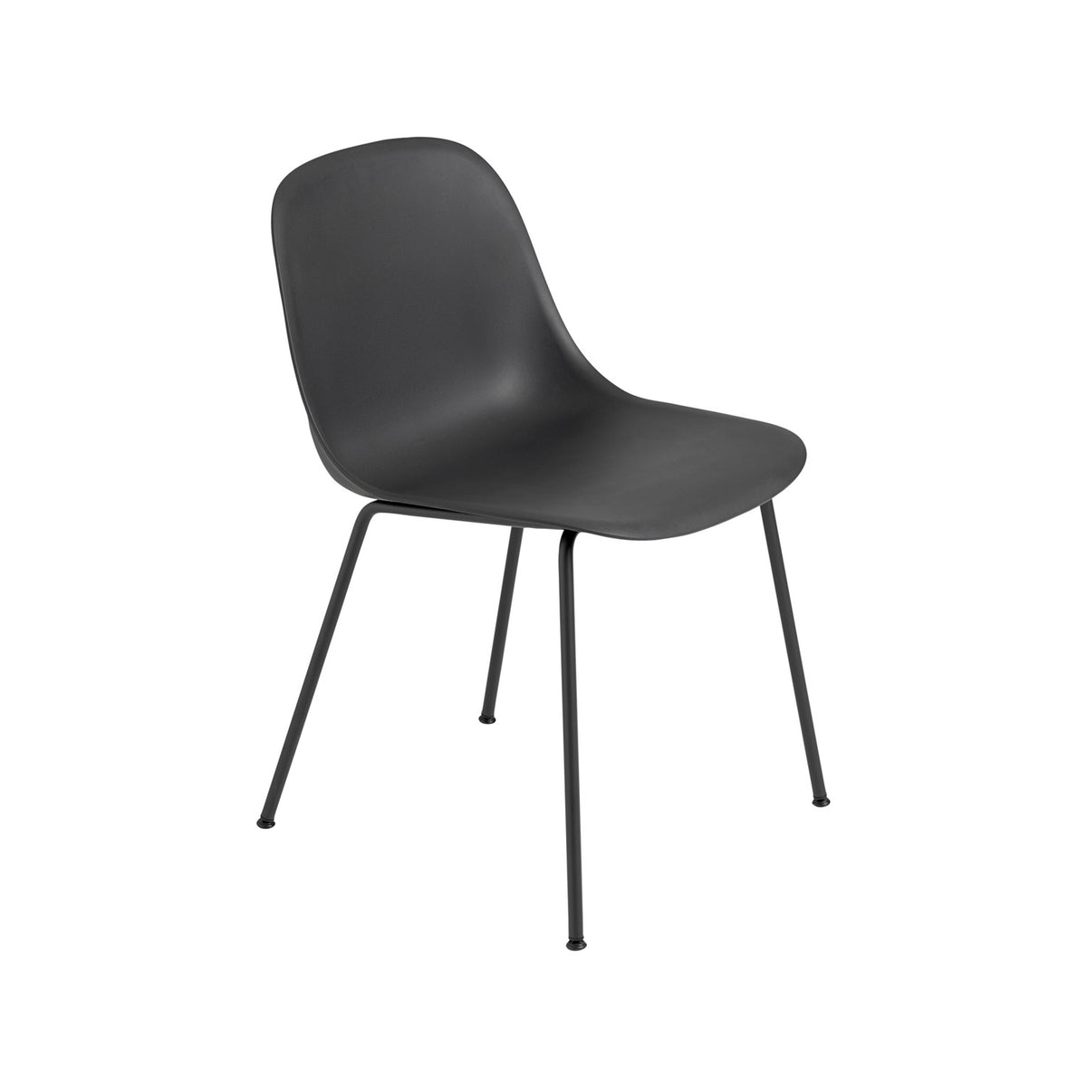 Fiber Side Chair - Tube Base, Black - Chairs - Muuto