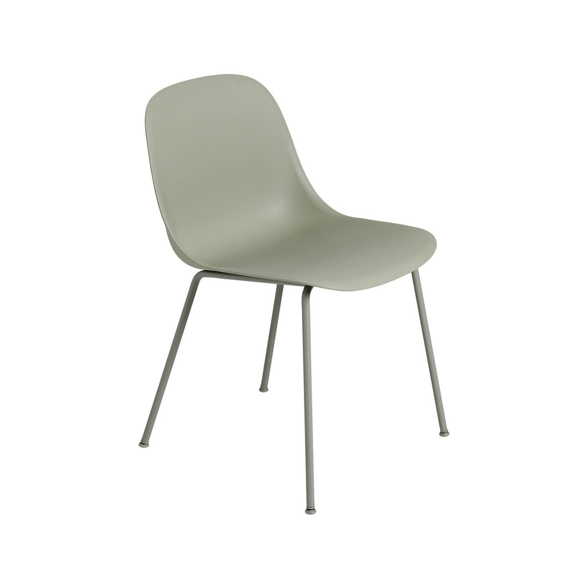 Fiber Side Chair - Tube Base, Dusty Green - Chairs - Muuto