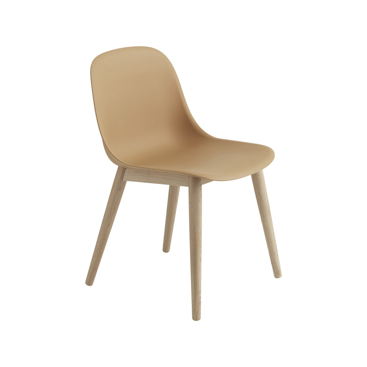 Fiber Side Chair - Wood Base, Ochre / Oak - Chairs - Muuto