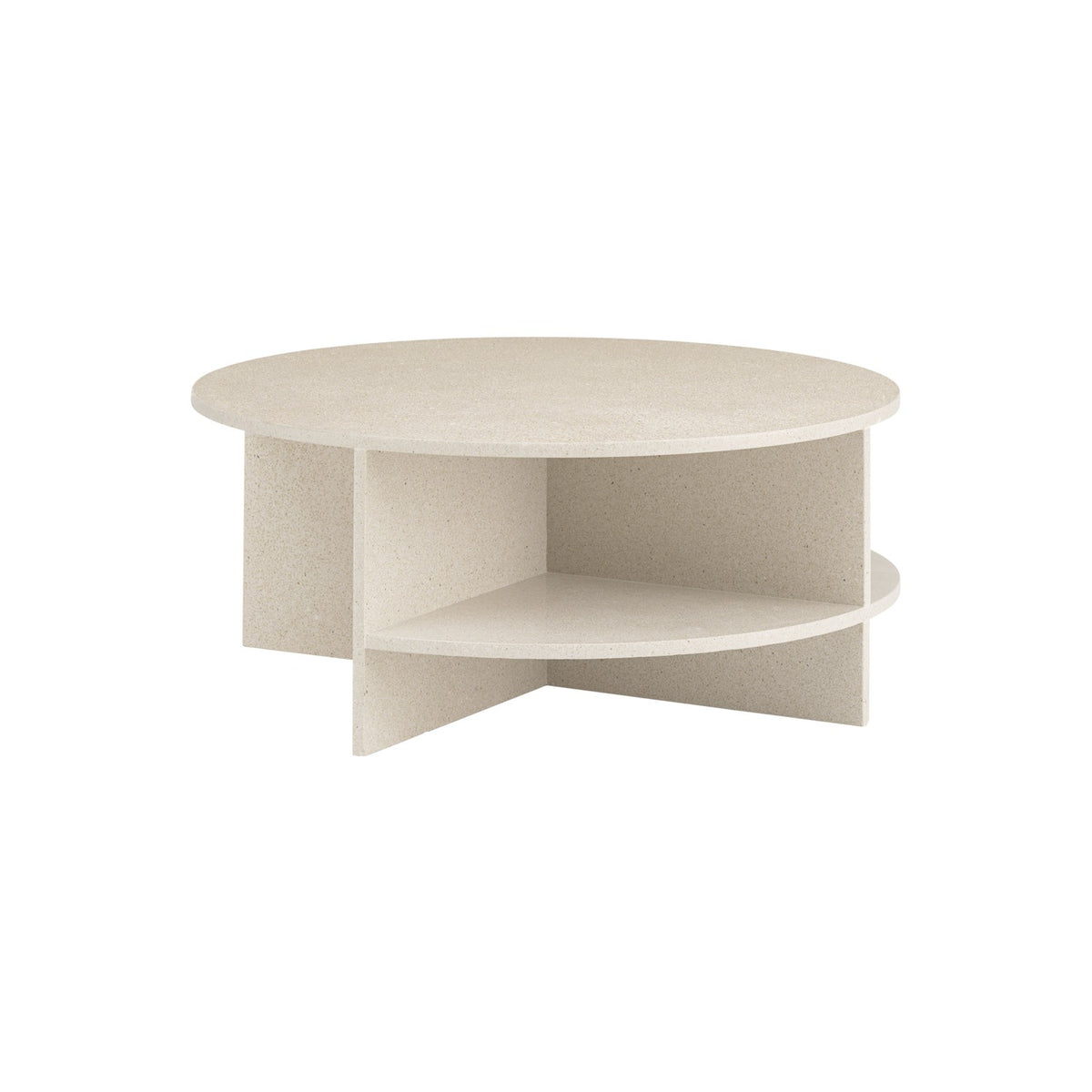 Halves Coffee Table - Light Taupe Terrazzo - Coffee & Side Tables - Muuto