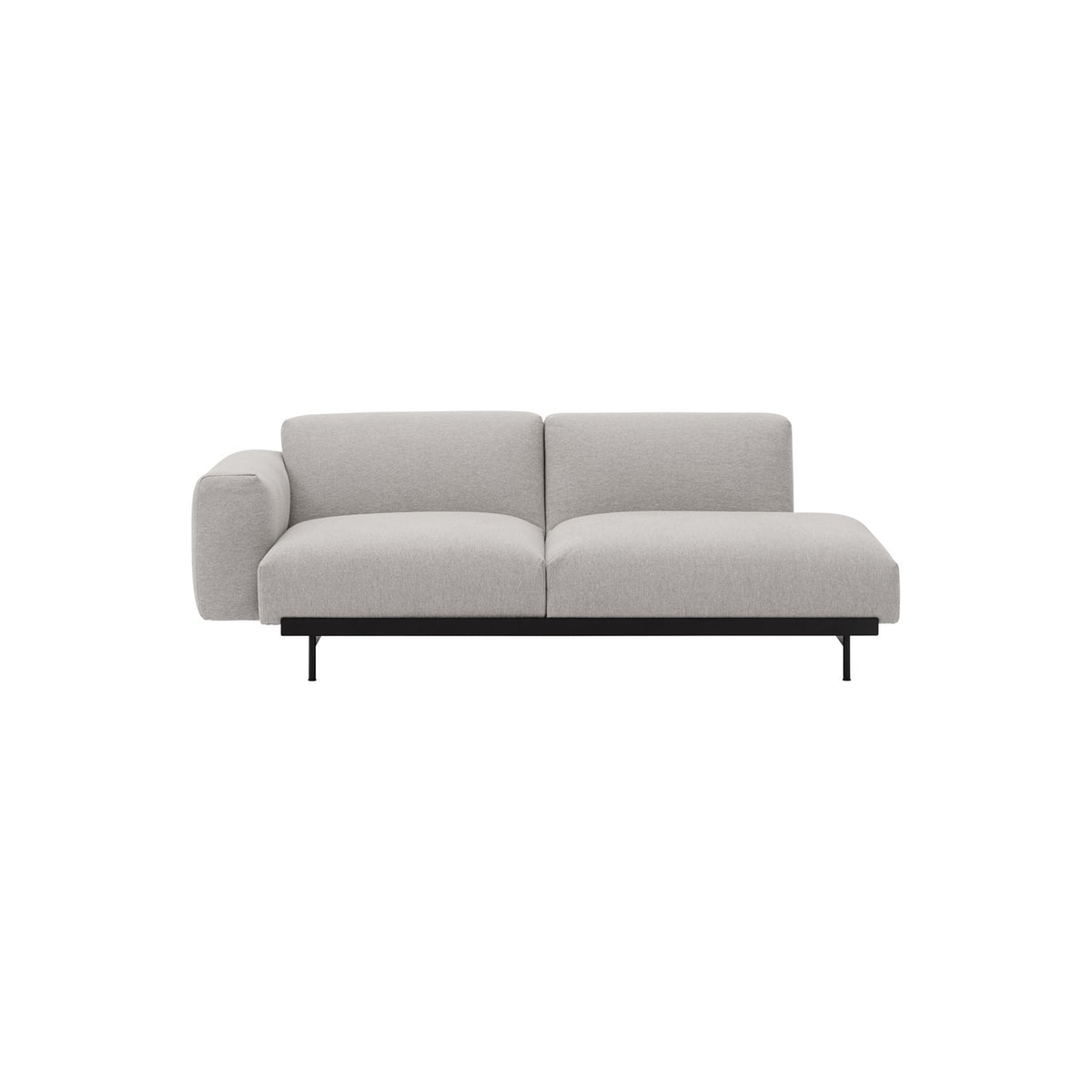 In Situ Modular Sofa - 2-Seater, Configuration 3, Clay 12 / Black - Sofas - Muuto