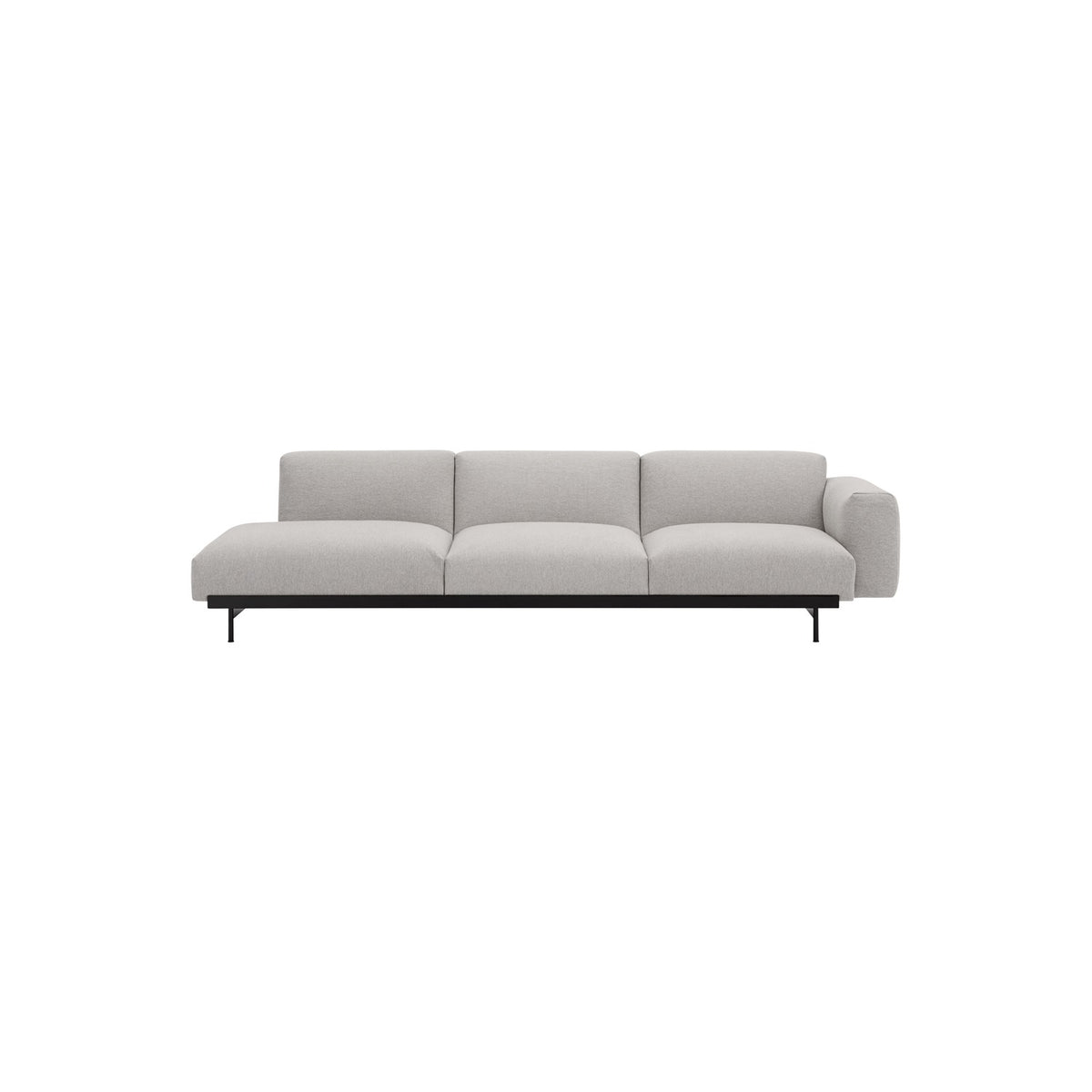 In Situ Modular Sofa - 3-Seater, Configuration 2, Clay 12 / Black - Sofas - Muuto