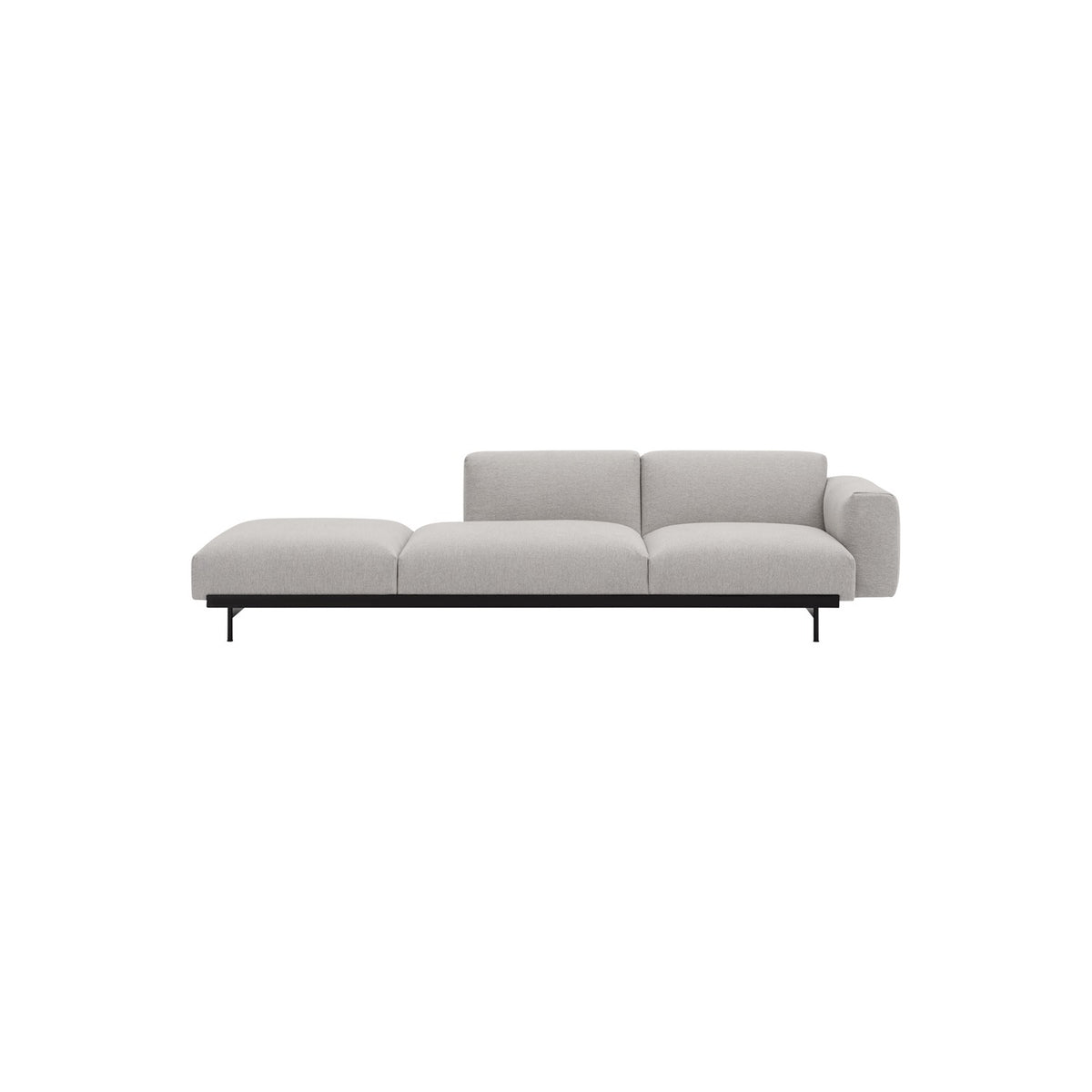 In Situ Modular Sofa - 3-Seater, Configuration 4, Clay 12 / Black - Sofas - Muuto
