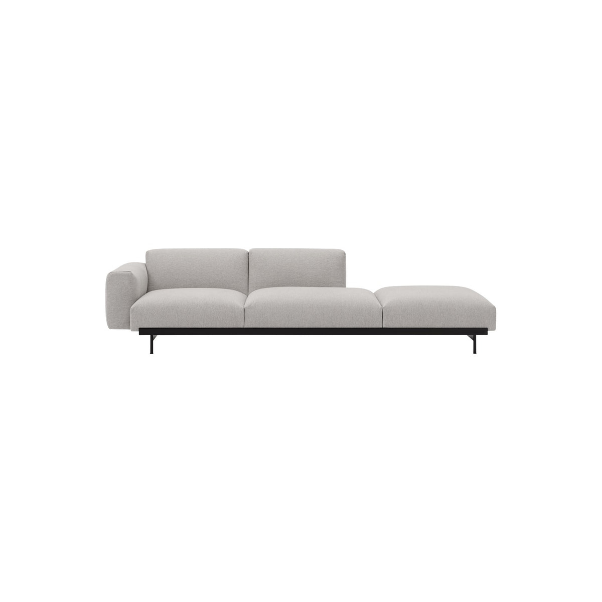 In Situ Modular Sofa - 3-Seater, Configuration 5, Clay 12 / Black - Sofas - Muuto