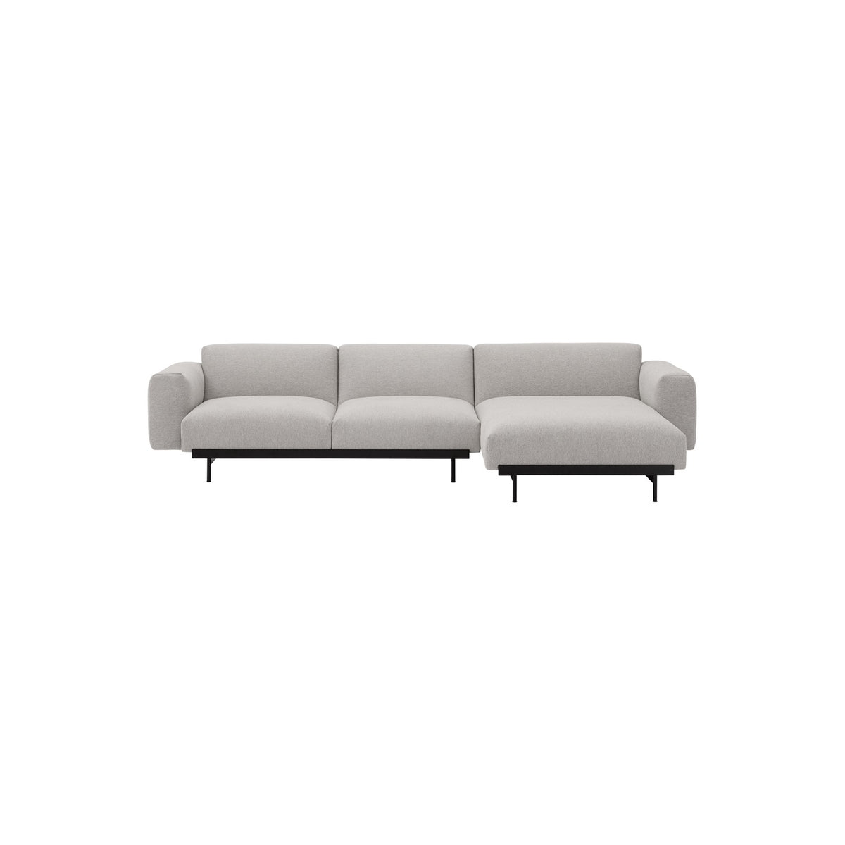 In Situ Modular Sofa - 3-Seater, Configuration 6, Clay 12 / Black - Sofas - Muuto