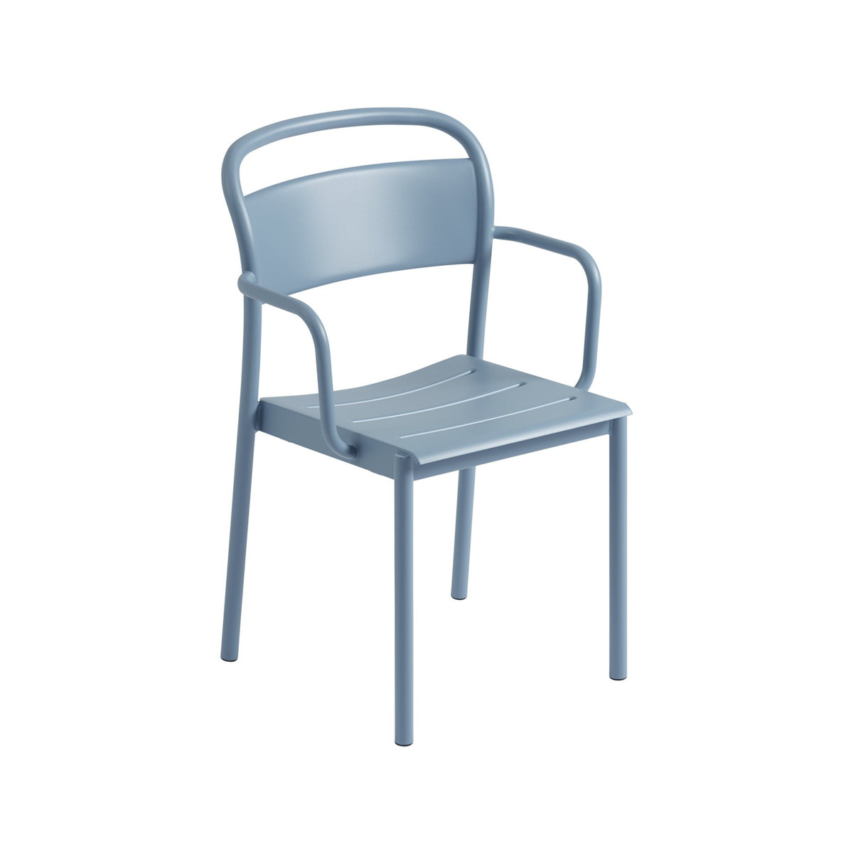 Linear Steel Armchair - Pale Blue - Outdoor Dining Chairs - Muuto