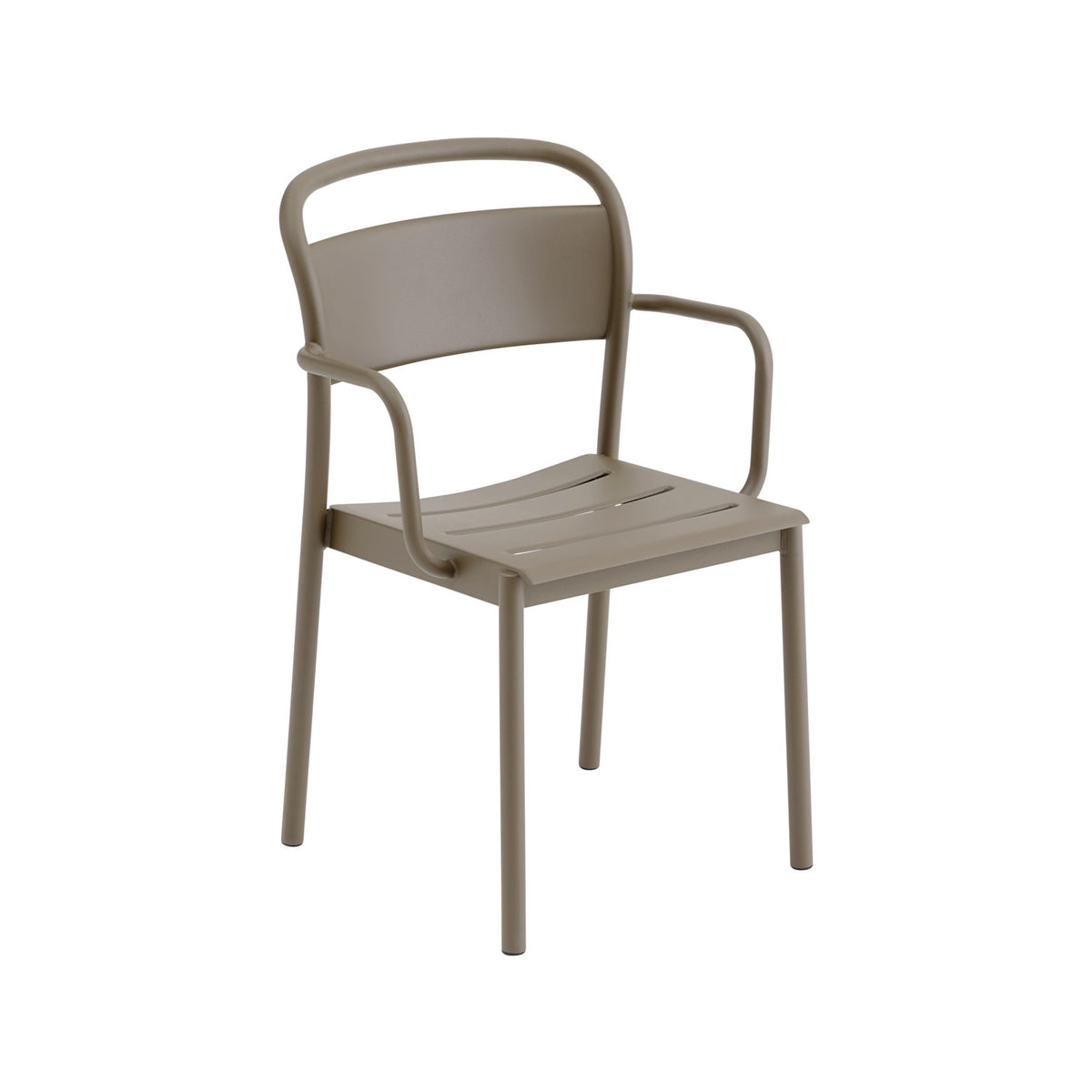 Linear Steel Armchair - Taupe - Outdoor Dining Chairs - Muuto