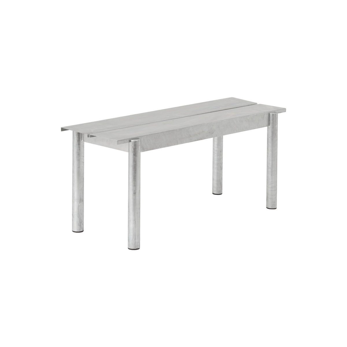 Linear Steel Bench - 110 cm, Warm Galvanized Steel - Outdoor Benches - Muuto
