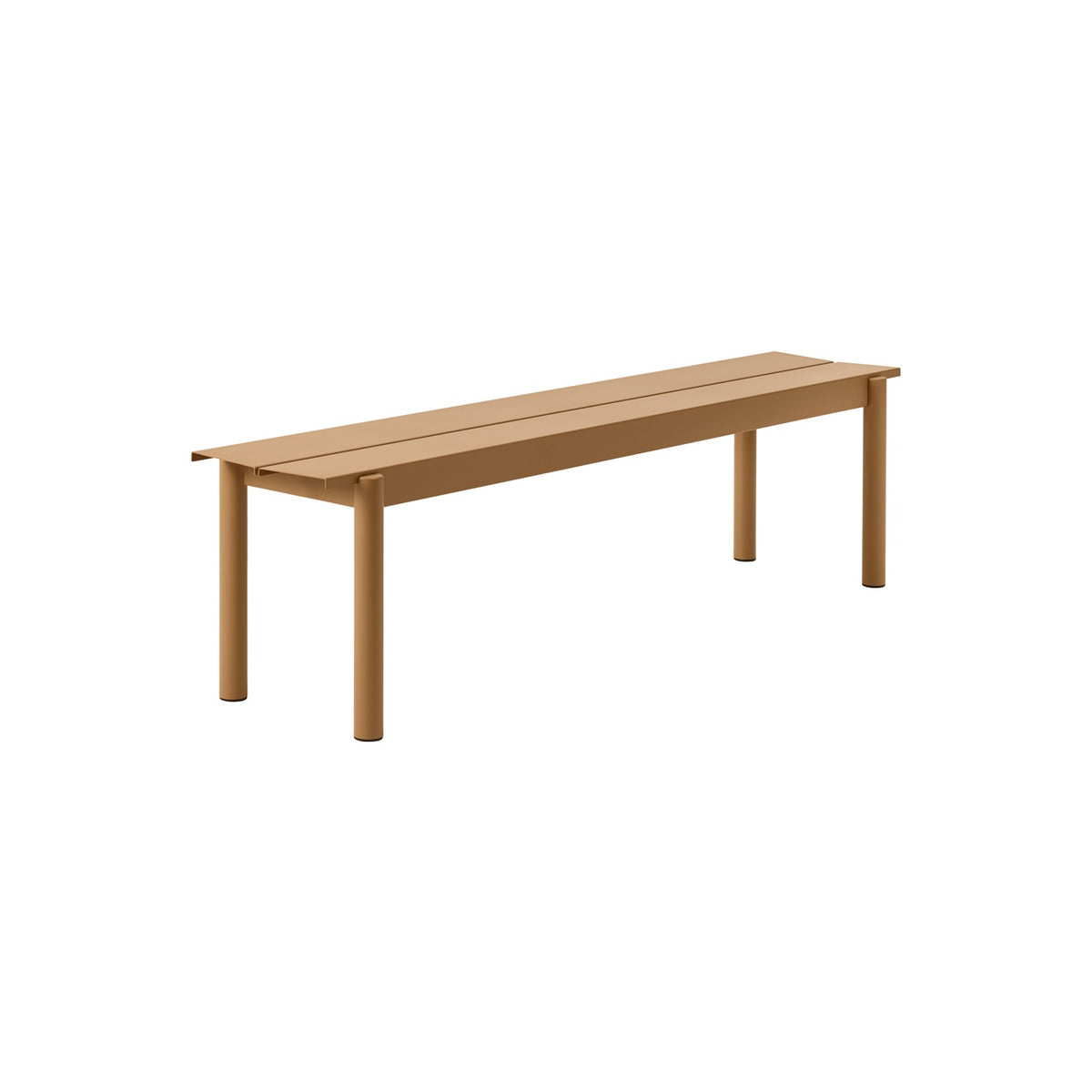 Linear Steel Bench - 170 cm, Burnt Orange - Outdoor Benches - Muuto
