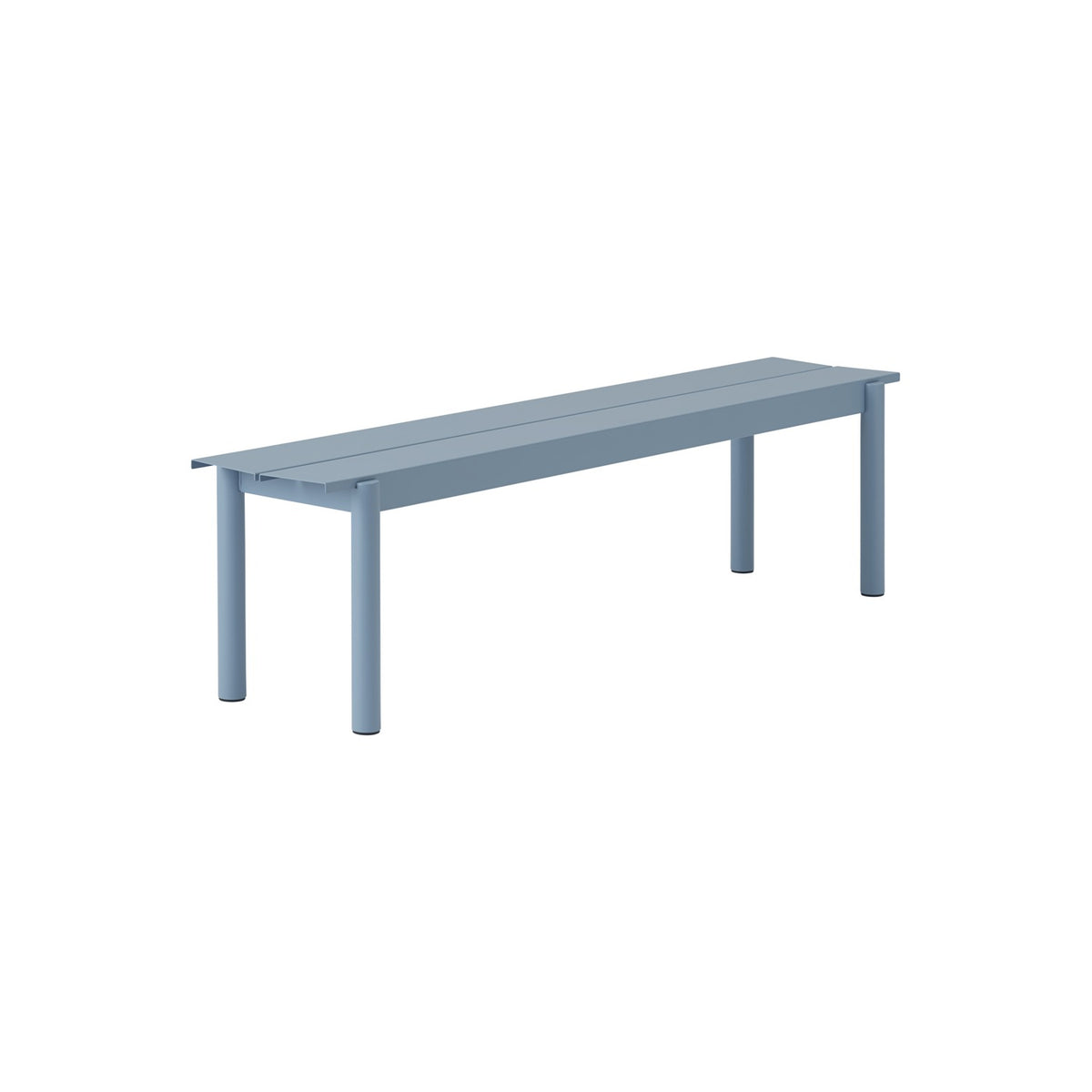 Linear Steel Bench - 170 cm, Pale Blue - Outdoor Benches - Muuto