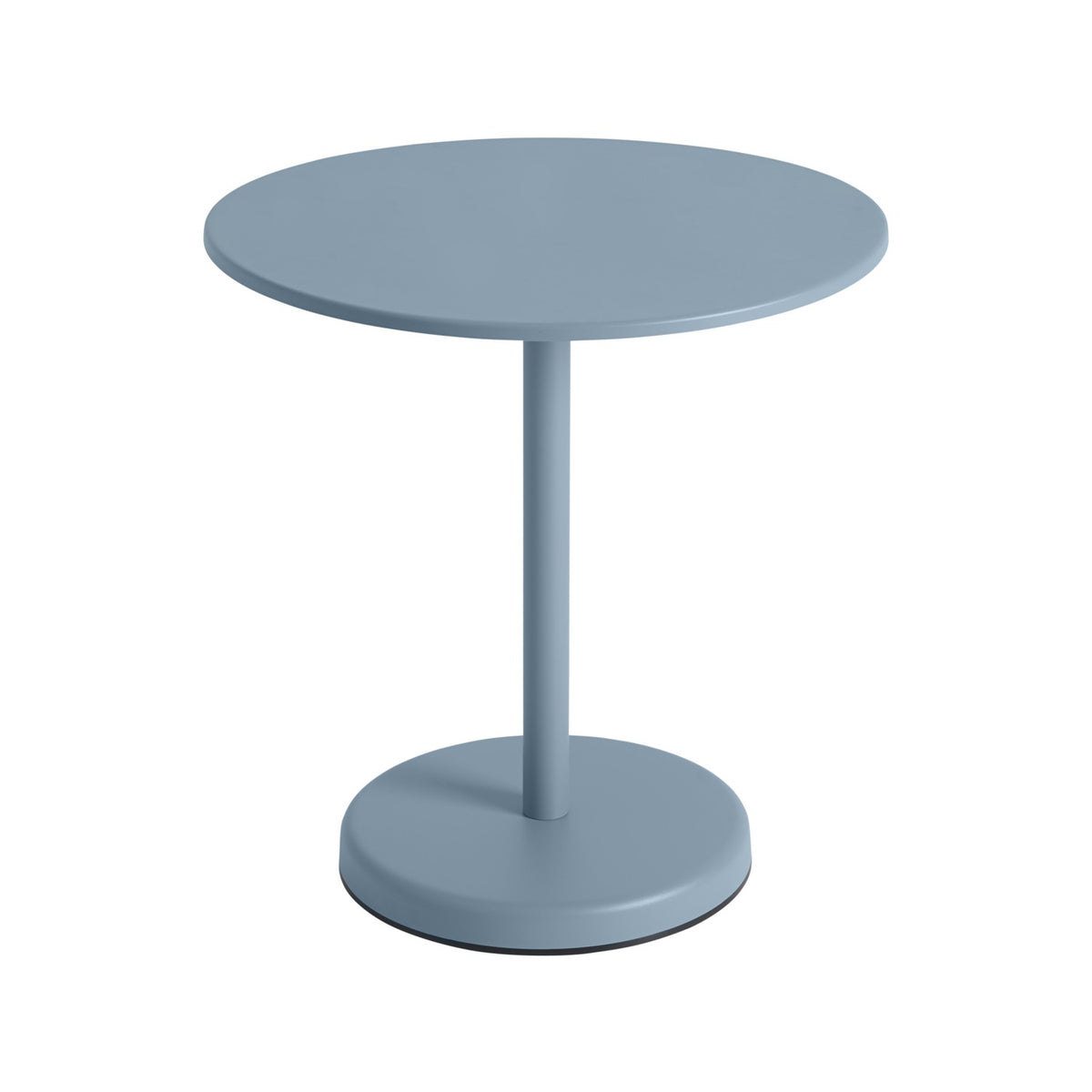 Linear Steel Café Table - Ø 70 cm, Pale Blue - Outdoor Dining Tables - Muuto