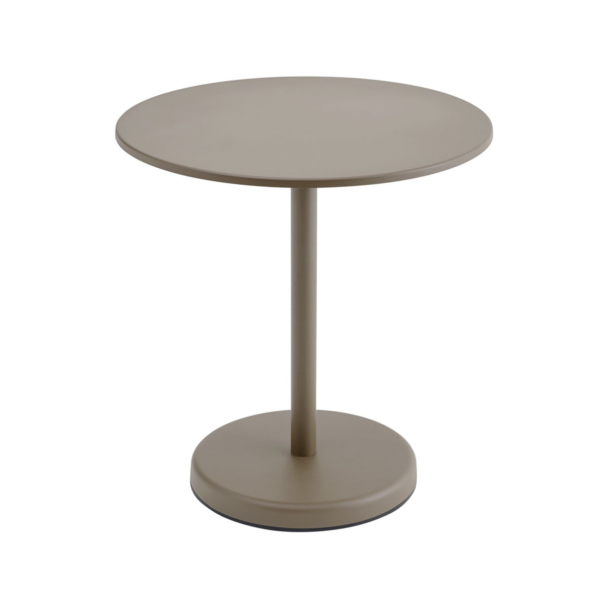 Linear Steel Café Table - Ø 70 cm, Taupe - Outdoor Dining Tables - Muuto